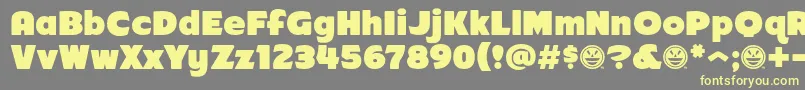 Arb218NbFinishedFreewareAt Font – Yellow Fonts on Gray Background