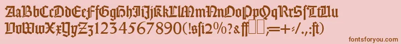 GothicRegular Font – Brown Fonts on Pink Background