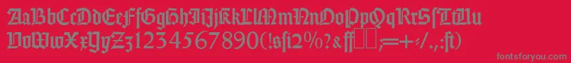 GothicRegular Font – Gray Fonts on Red Background