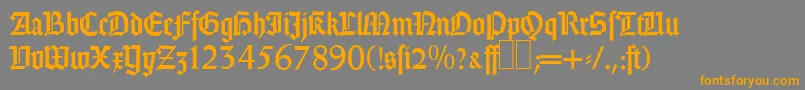 GothicRegular Font – Orange Fonts on Gray Background