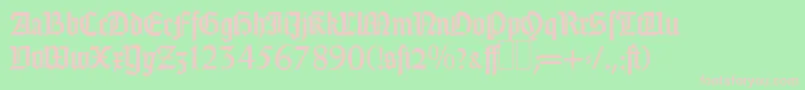 GothicRegular Font – Pink Fonts on Green Background