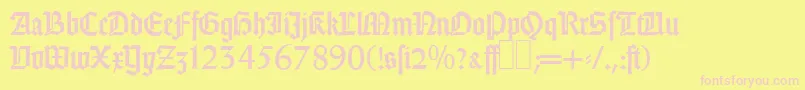 GothicRegular Font – Pink Fonts on Yellow Background