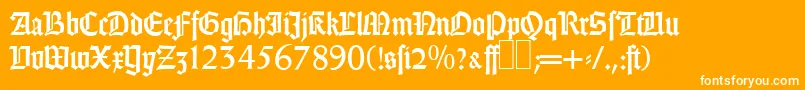 GothicRegular Font – White Fonts on Orange Background