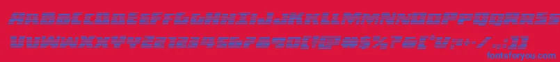 フォントDarkalliancegradital – 赤い背景に青い文字