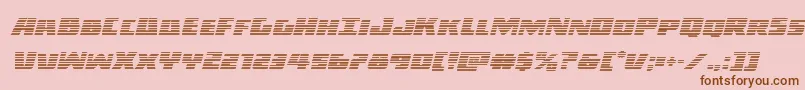 Darkalliancegradital-Schriftart – Braune Schriften auf rosa Hintergrund