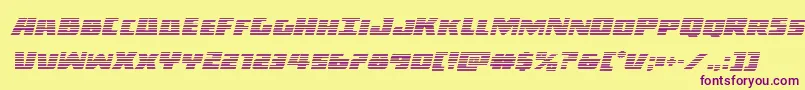 Darkalliancegradital Font – Purple Fonts on Yellow Background