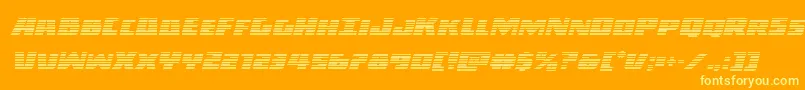 Fonte Darkalliancegradital – fontes amarelas em um fundo laranja