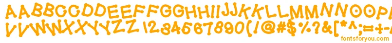 Geldoticajumpyheavyf Font – Orange Fonts on White Background