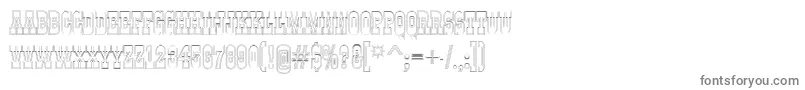 フォントGildiatituldblotlRegular – 白い背景に灰色の文字