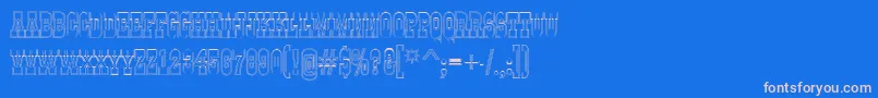 Шрифт GildiatituldblotlRegular – розовые шрифты на синем фоне