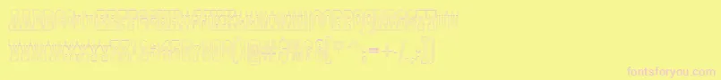 GildiatituldblotlRegular-Schriftart – Rosa Schriften auf gelbem Hintergrund