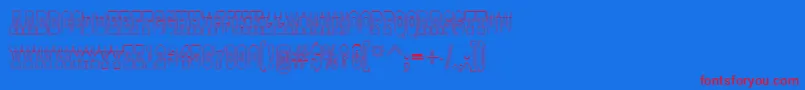 GildiatituldblotlRegular Font – Red Fonts on Blue Background