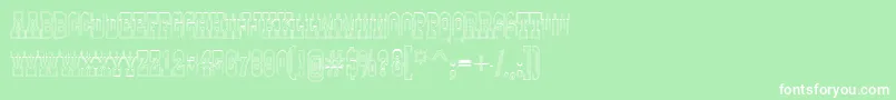 フォントGildiatituldblotlRegular – 緑の背景に白い文字