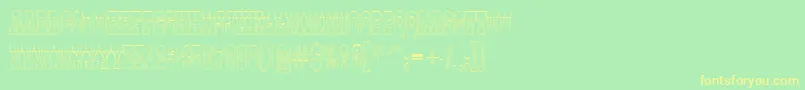 Шрифт GildiatituldblotlRegular – жёлтые шрифты на зелёном фоне