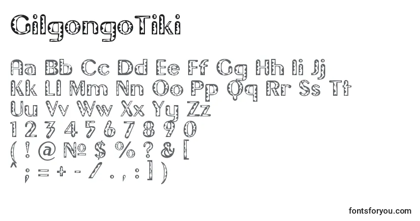 Schriftart GilgongoTiki – Alphabet, Zahlen, spezielle Symbole