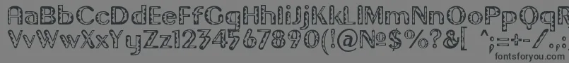 GilgongoTiki Font – Black Fonts on Gray Background