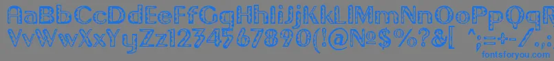 GilgongoTiki Font – Blue Fonts on Gray Background