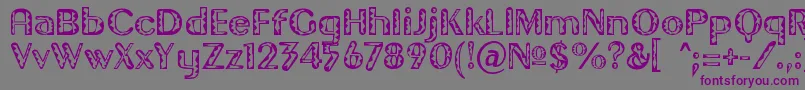 GilgongoTiki Font – Purple Fonts on Gray Background