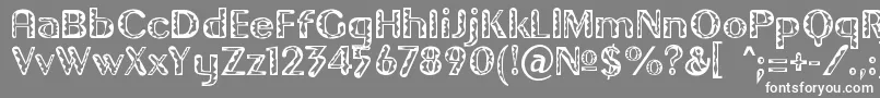 フォントGilgongoTiki – 灰色の背景に白い文字