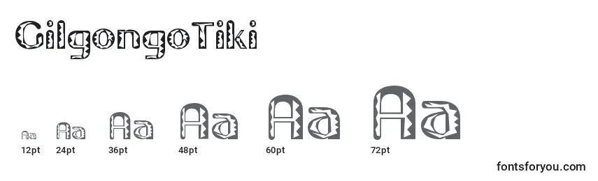 GilgongoTiki Font Sizes