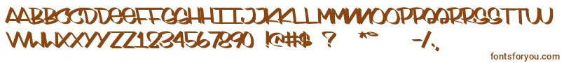 Czcionka SydneyStyle – brązowe czcionki
