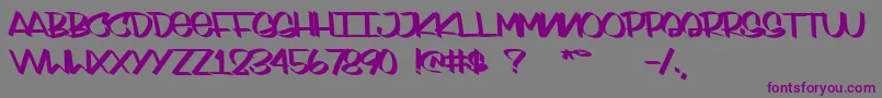 Шрифт SydneyStyle – фиолетовые шрифты на сером фоне