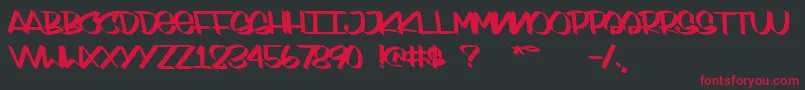 SydneyStyle Font – Red Fonts on Black Background