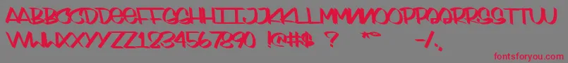 SydneyStyle Font – Red Fonts on Gray Background