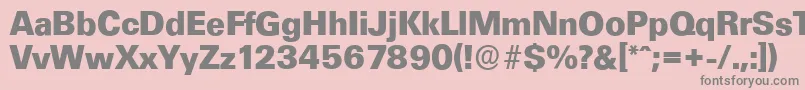 UltimateserialXboldRegular Font – Gray Fonts on Pink Background