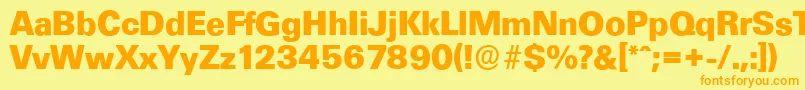 UltimateserialXboldRegular Font – Orange Fonts on Yellow Background