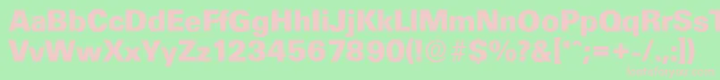 UltimateserialXboldRegular Font – Pink Fonts on Green Background