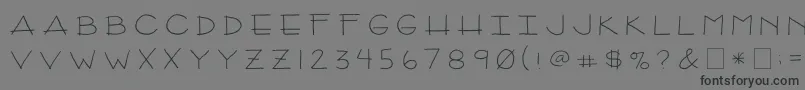 フォント2peasArizona – 黒い文字の灰色の背景