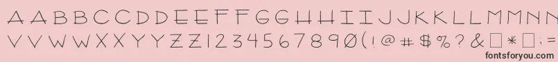 フォント2peasArizona – ピンクの背景に黒い文字