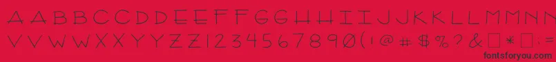 2peasArizona Font – Black Fonts on Red Background