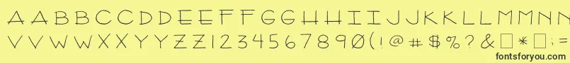 2peasArizona Font – Black Fonts on Yellow Background
