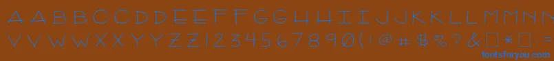Шрифт 2peasArizona – синие шрифты на коричневом фоне