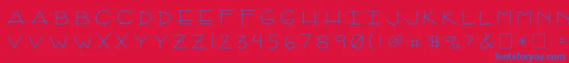 Шрифт 2peasArizona – синие шрифты на красном фоне