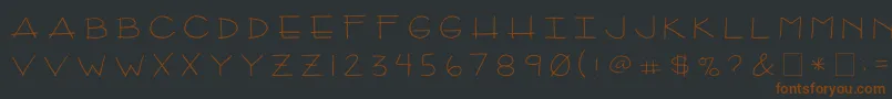2peasArizona-fontti – ruskeat fontit mustalla taustalla