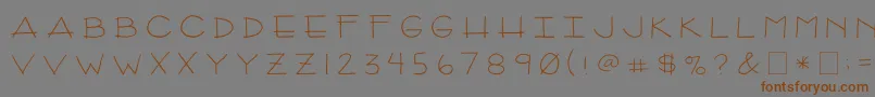 2peasArizona-fontti – ruskeat fontit harmaalla taustalla