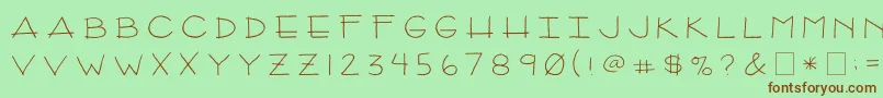 2peasArizona-fontti – ruskeat fontit vihreällä taustalla