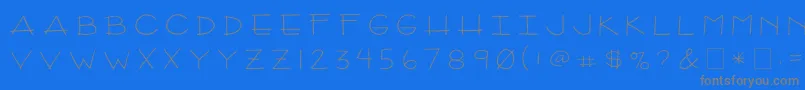 フォント2peasArizona – 青い背景に灰色の文字