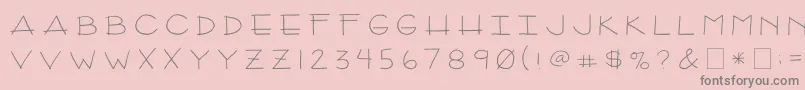 2peasArizona Font – Gray Fonts on Pink Background