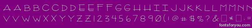 Шрифт 2peasArizona – зелёные шрифты на фиолетовом фоне