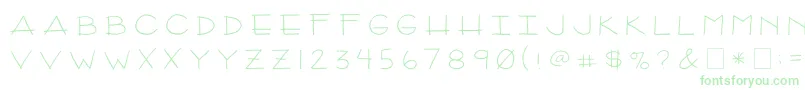 2peasArizona-fontti – vihreät fontit valkoisella taustalla