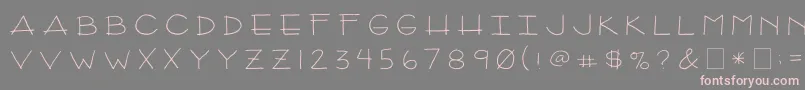Шрифт 2peasArizona – розовые шрифты на сером фоне