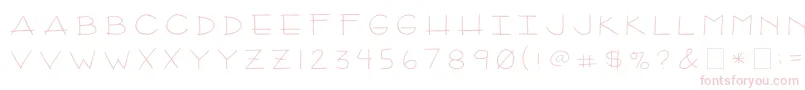 2peasArizona-fontti – vaaleanpunaiset fontit valkoisella taustalla