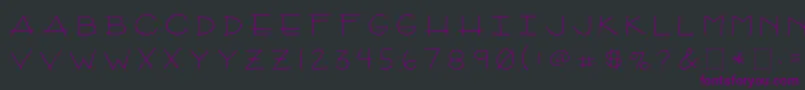2peasArizona-fontti – violetit fontit mustalla taustalla