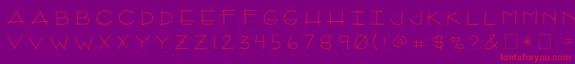 2peasArizona Font – Red Fonts on Purple Background