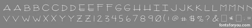 フォント2peasArizona – 灰色の背景に白い文字