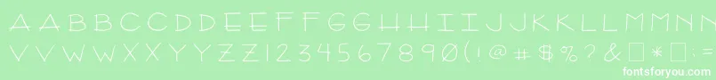 2peasArizona Font – White Fonts on Green Background